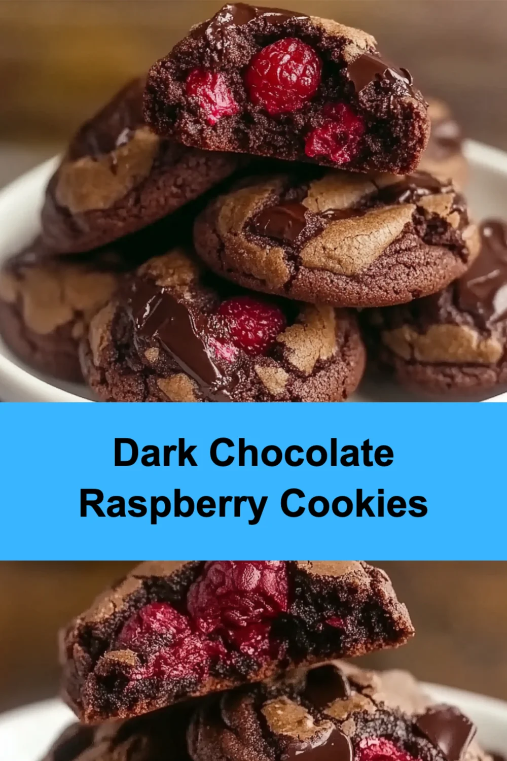 Dark Chocolate Raspberry Cookies