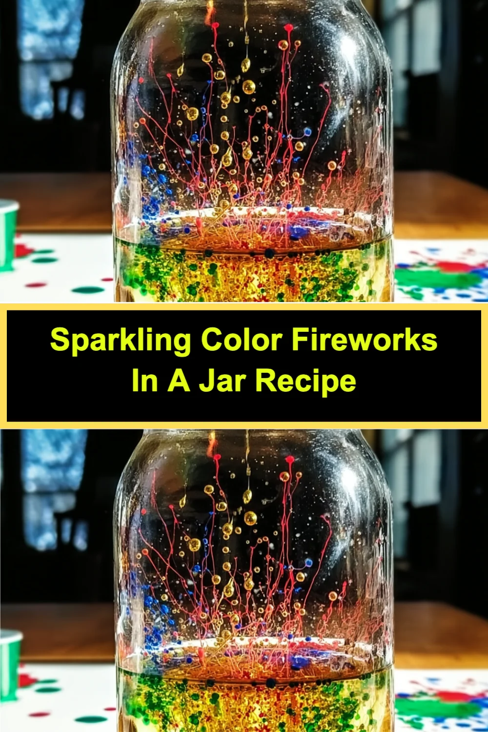 Sparkling Color Fireworks In A Jar Recipe: Create Magical DIY Fun at Home with Kids!