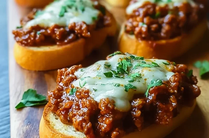 Delicious Open Face Garlic Toast Sloppy Joes Recipe