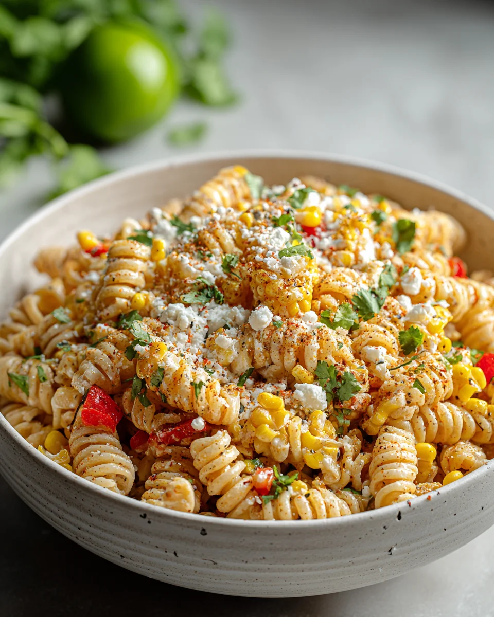 Deliciously Easy Healthy Street Corn Pasta Salad Recipe