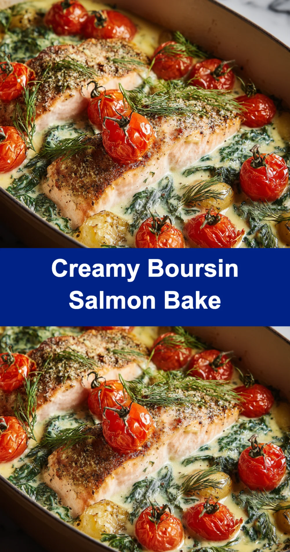 Easy Creamy Boursin Salmon Bake Recipe