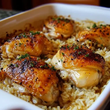 Easy Oven Baked Chicken and Rice Recipe