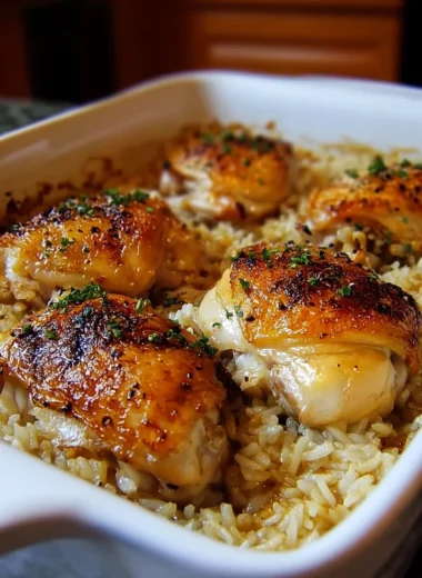 Easy Oven Baked Chicken and Rice Recipe