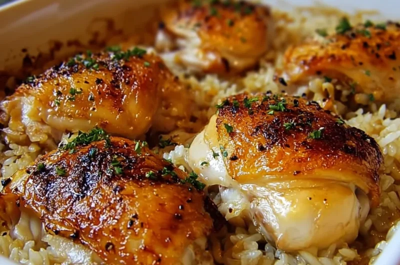 Easy Oven Baked Chicken and Rice Recipe