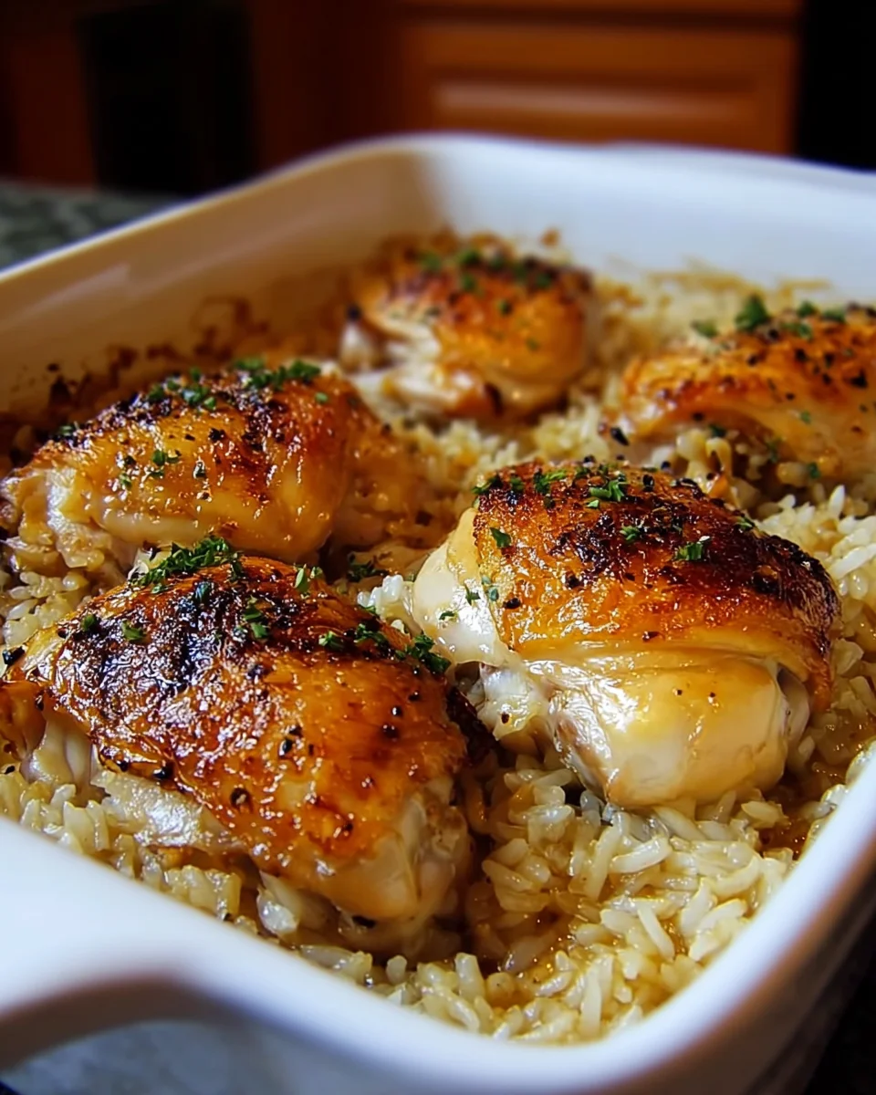 Easy Oven Baked Chicken and Rice Recipe