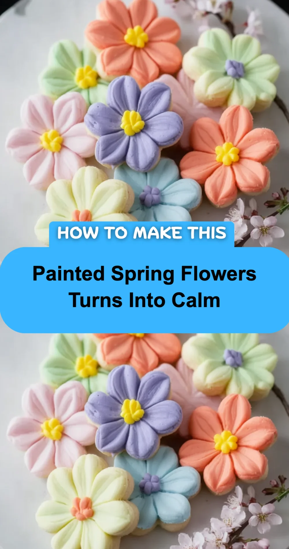 Painted Spring Flowers Cake Recipe