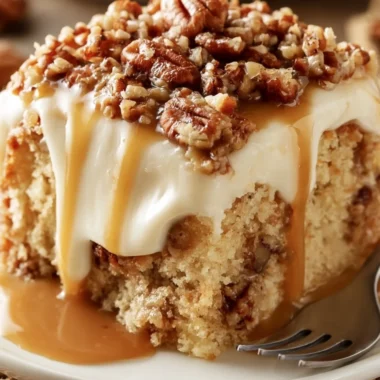 Butter Pecan Praline Poke Cake Recipe