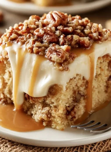 Butter Pecan Praline Poke Cake Recipe