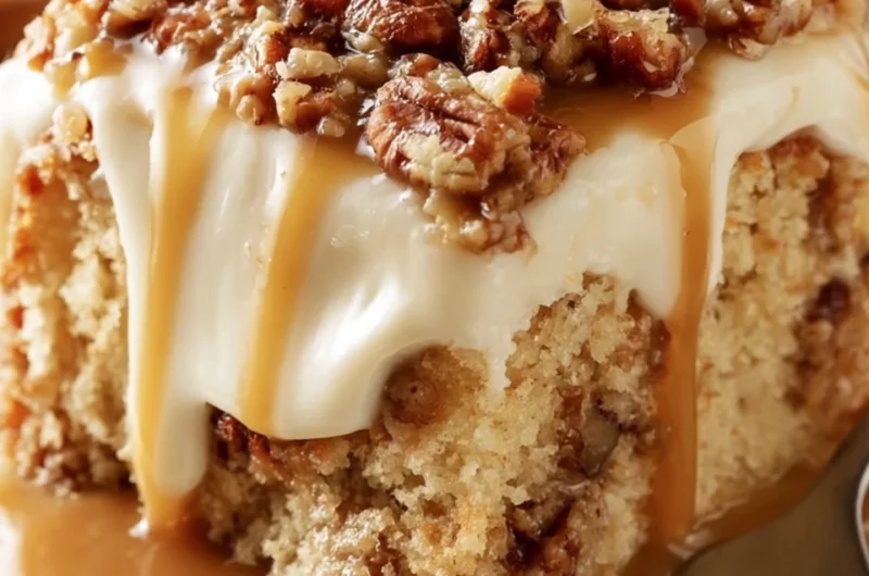 Butter Pecan Praline Poke Cake Recipe