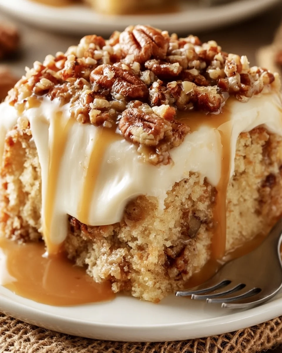 Butter Pecan Praline Poke Cake Recipe