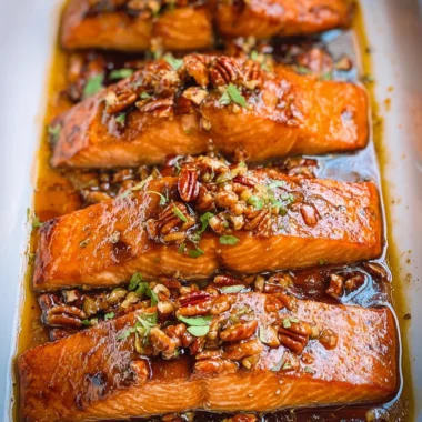 Delicious Maple Pecan Glazed Salmon Recipe