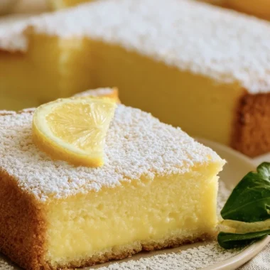 Delightful Italian Lemon Custard Cake Recipe