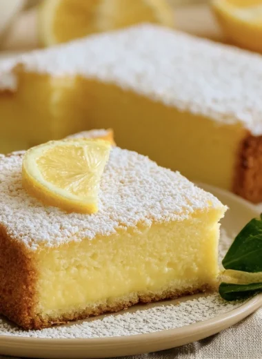 Delightful Italian Lemon Custard Cake Recipe