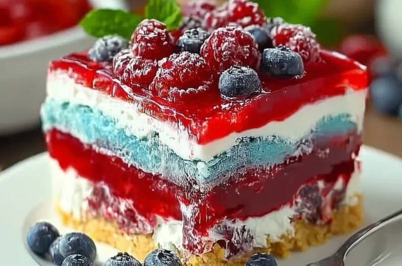 Delightful Summer Berry Jello Lasagna Recipe