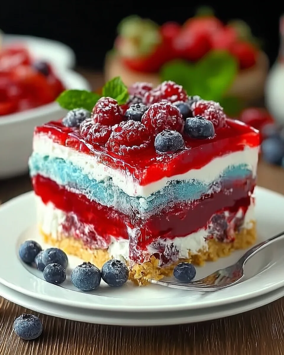 Delightful Summer Berry Jello Lasagna Recipe