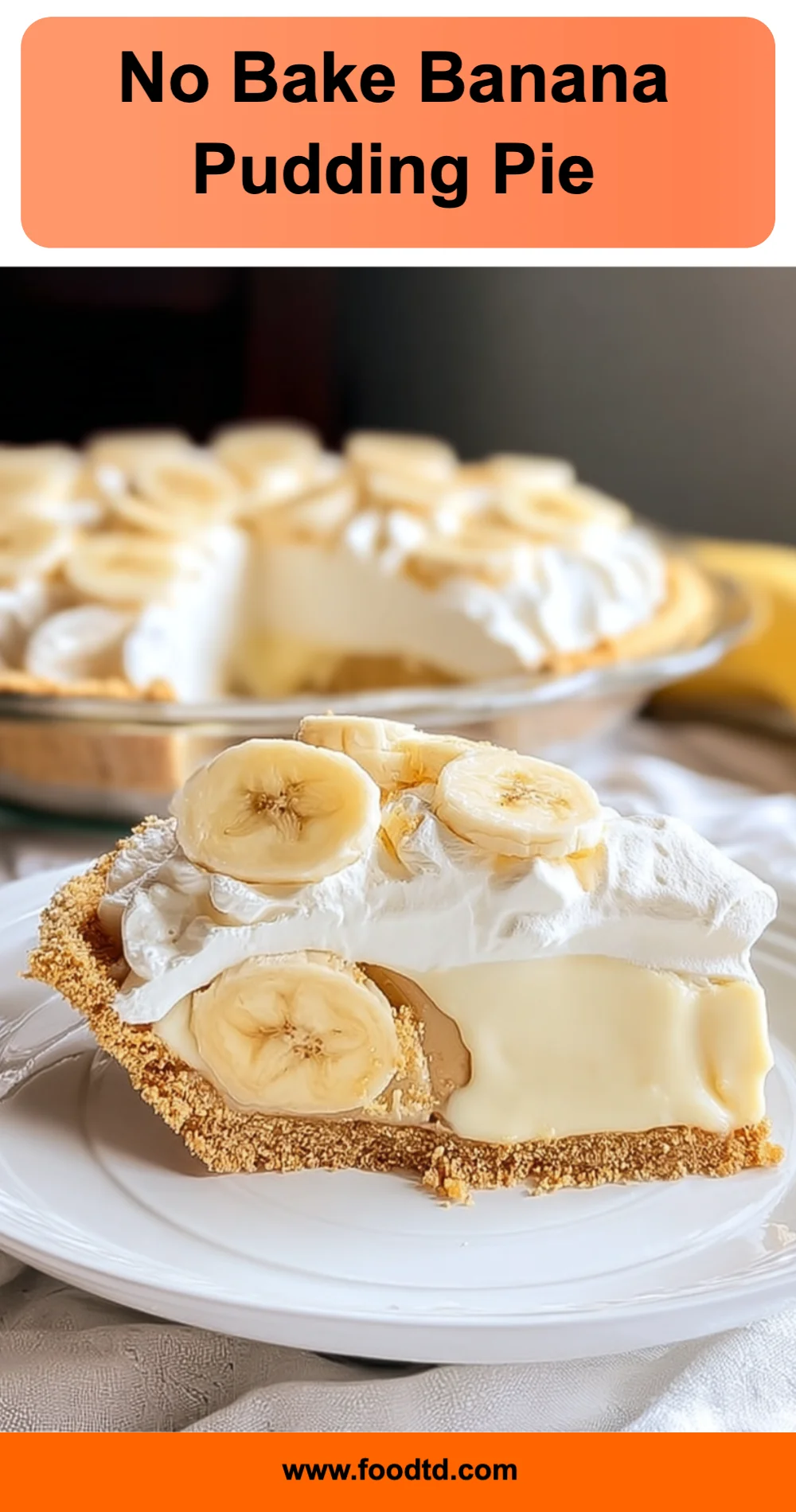 Easy No Bake Banana Pudding Pie Recipe