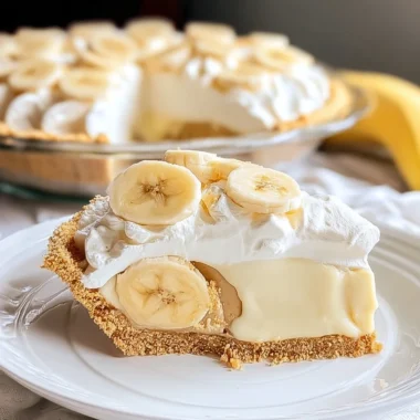 Easy No Bake Banana Pudding Pie Recipe