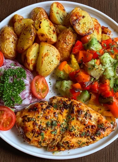 Garlic Herb Chicken Breast with Roasted Potatoes Recipe