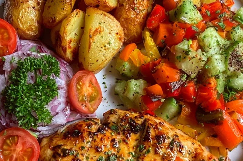 Garlic Herb Chicken Breast with Roasted Potatoes Recipe