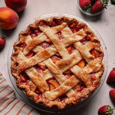 Heavenly Brown Butter Strawberry Peach Pie Recipe