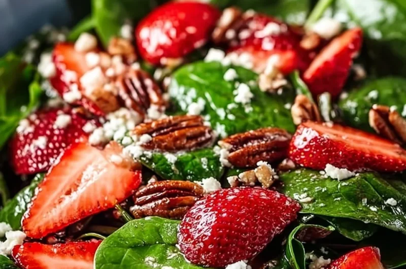 Refreshing Spinach Strawberry Salad with Pecans Recipe