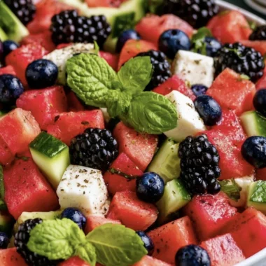 Refreshing Watermelon Blueberry Salad Recipe for Hot Summer Days