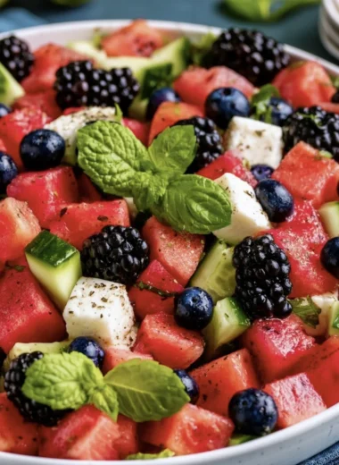 Refreshing Watermelon Blueberry Salad Recipe for Hot Summer Days