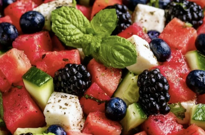 Refreshing Watermelon Blueberry Salad Recipe for Hot Summer Days