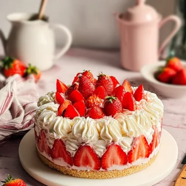 Romantic French Strawberry Cake Recipe