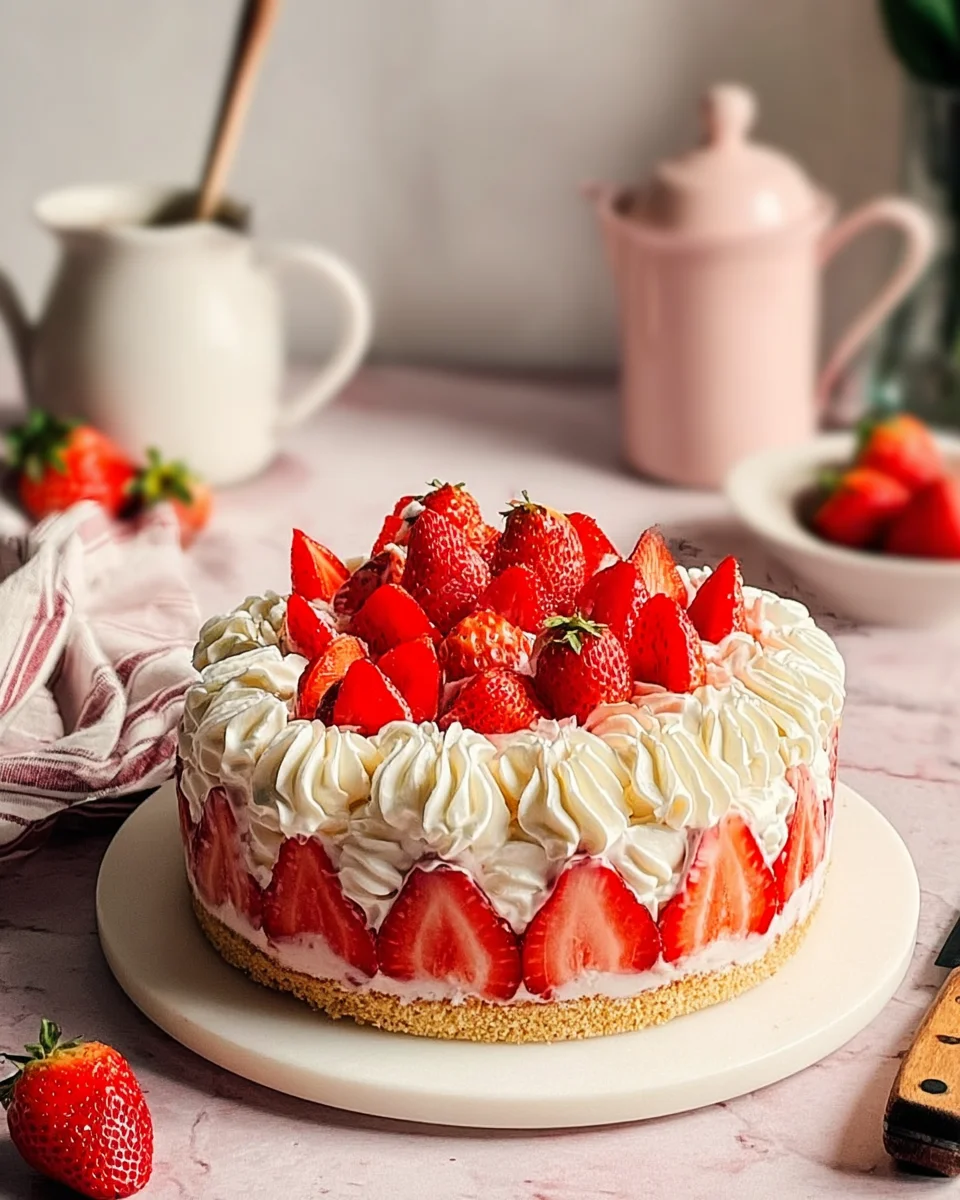 Romantic French Strawberry Cake Recipe