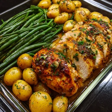 Ultimate Garlic Butter Chicken Recipe with Baby Potatoes & Green Beans