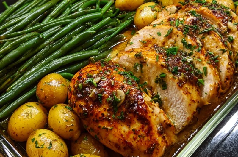 Ultimate Garlic Butter Chicken Recipe with Baby Potatoes & Green Beans