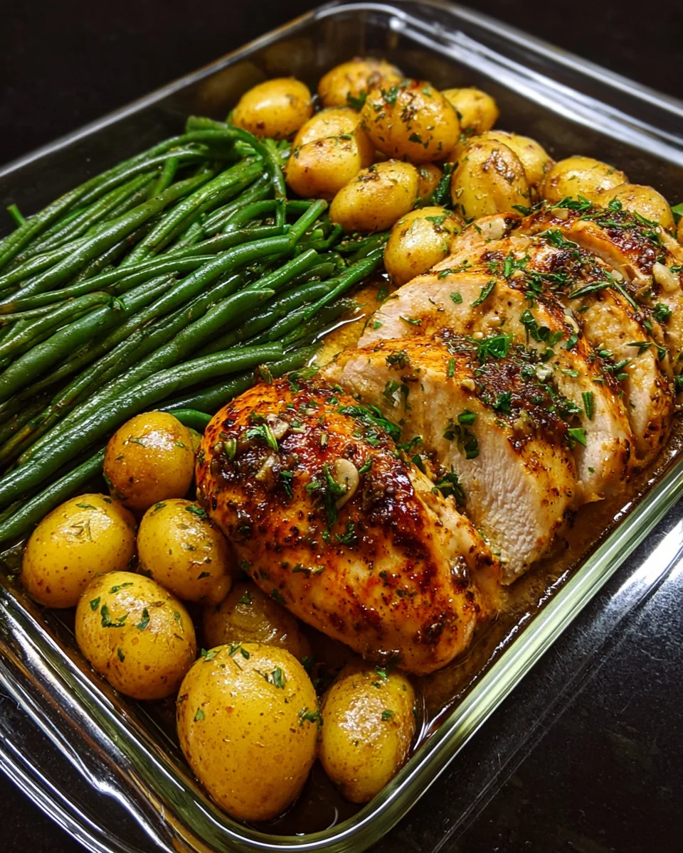 Ultimate Garlic Butter Chicken Recipe with Baby Potatoes & Green Beans