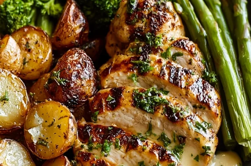 Ultimate Garlic-Herb Chicken Bowl Recipe with Roasted Potatoes and Veggies