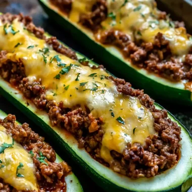 30-Minute Ground Beef Zucchini Boats Recipe