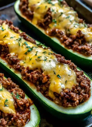 30-Minute Ground Beef Zucchini Boats Recipe