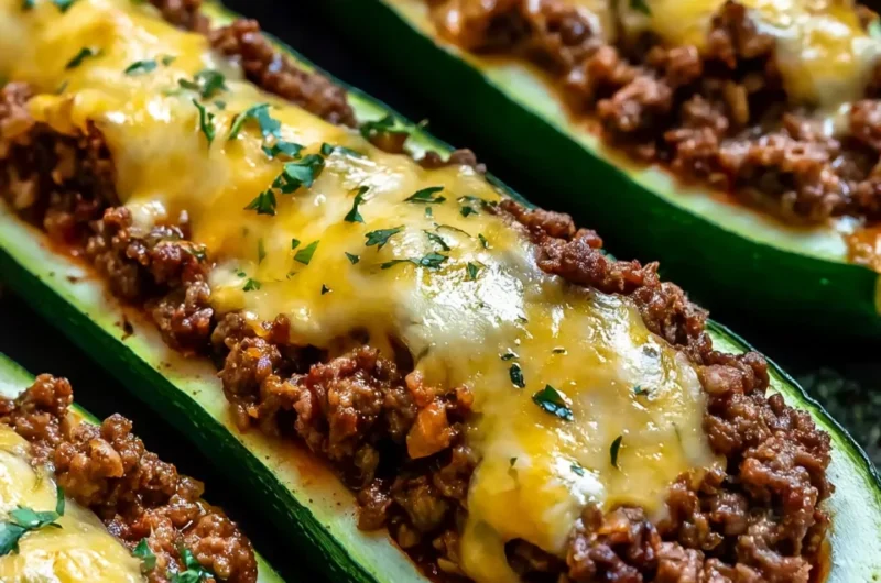 30-Minute Ground Beef Zucchini Boats Recipe