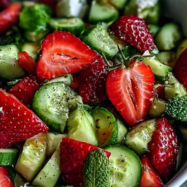 Crisp Cucumber Strawberry Salad Recipe