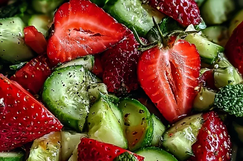 Crisp Cucumber Strawberry Salad Recipe