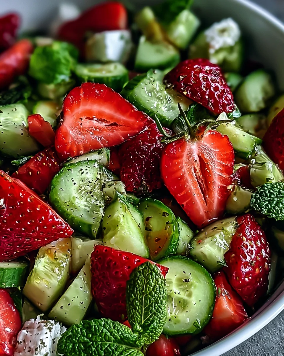 Crisp Cucumber Strawberry Salad Recipe