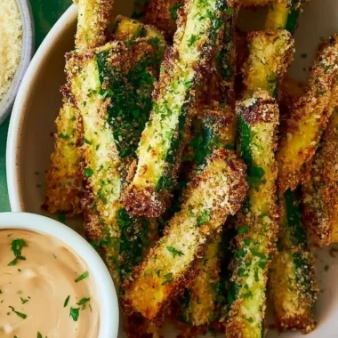 Crispy Garlic Parmesan Zucchini Fries Recipe
