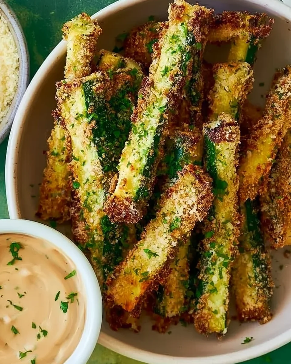 Crispy Garlic Parmesan Zucchini Fries Recipe