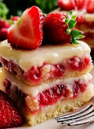 Deliciously Easy Strawberry Shortcake Bars Recipe