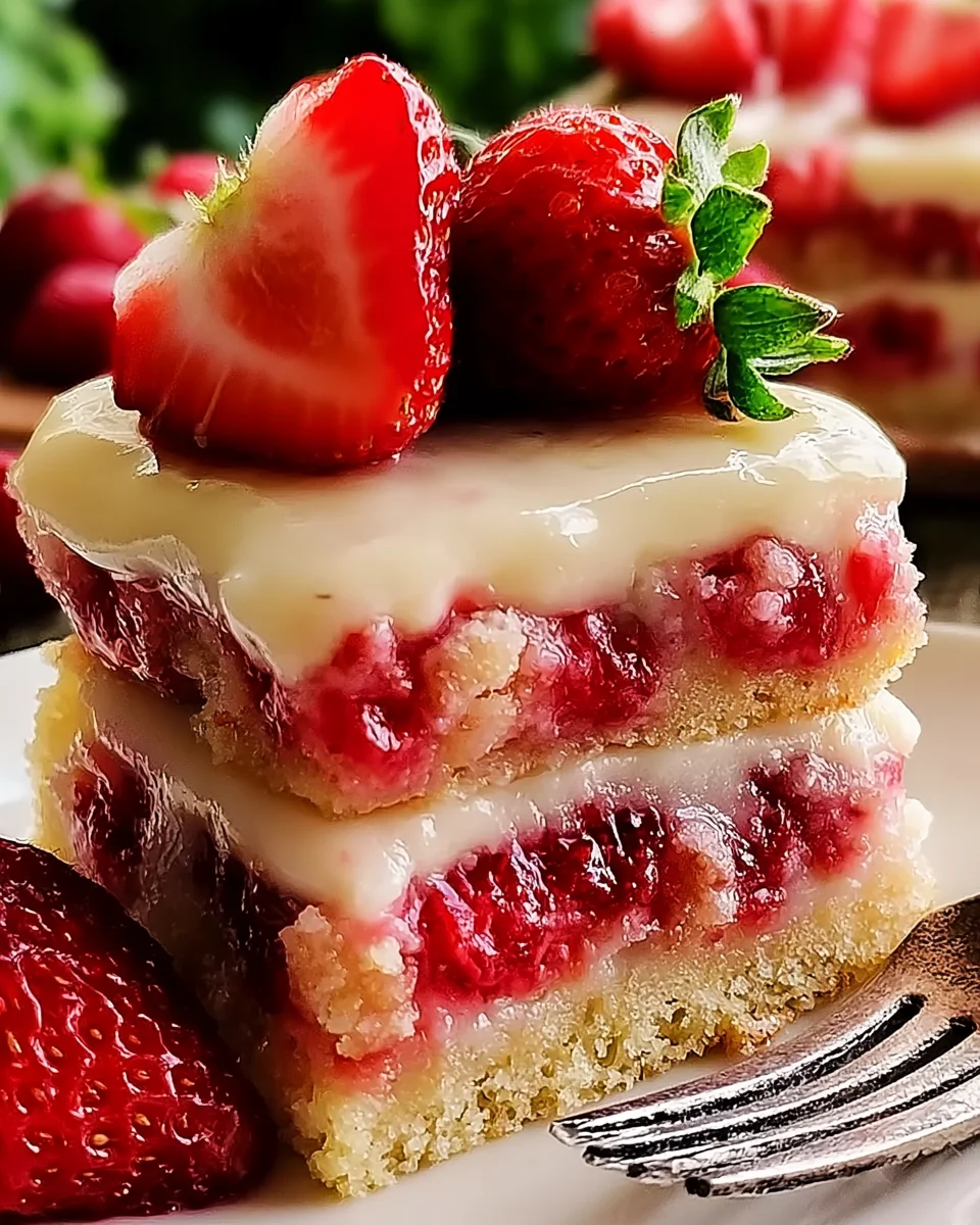 Deliciously Easy Strawberry Shortcake Bars Recipe