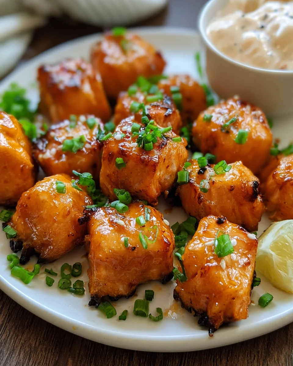 Easy Air Fryer Bang Bang Salmon Bites Recipe