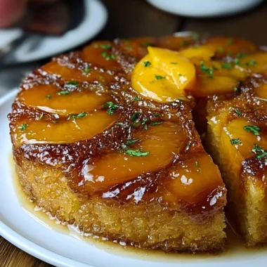 Easy Peach Upside Down Cake Recipe