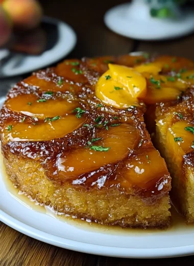 Easy Peach Upside Down Cake Recipe