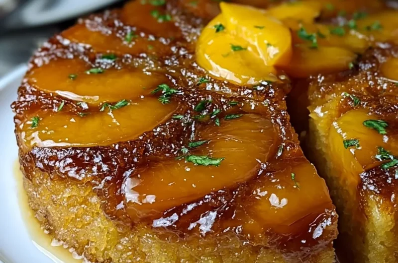 Easy Peach Upside Down Cake Recipe