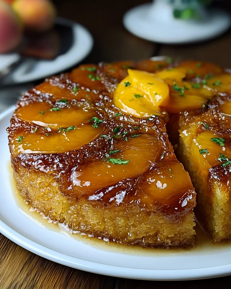 Easy Peach Upside Down Cake Recipe