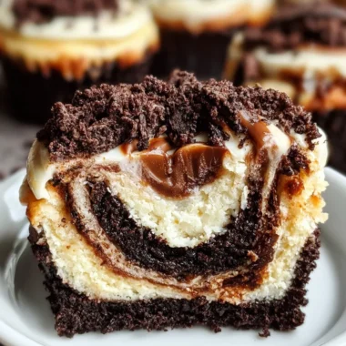 Fudge Swirled Oreo Bottom Cheesecake Cupcakes Recipe